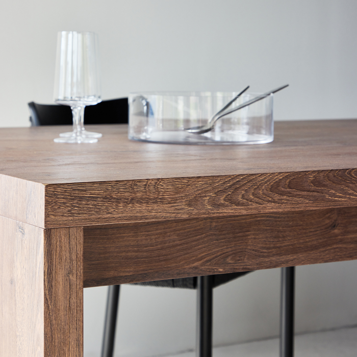 Nest living Nami Houten Eettafel Donkerbruin - 200 x 75 cm