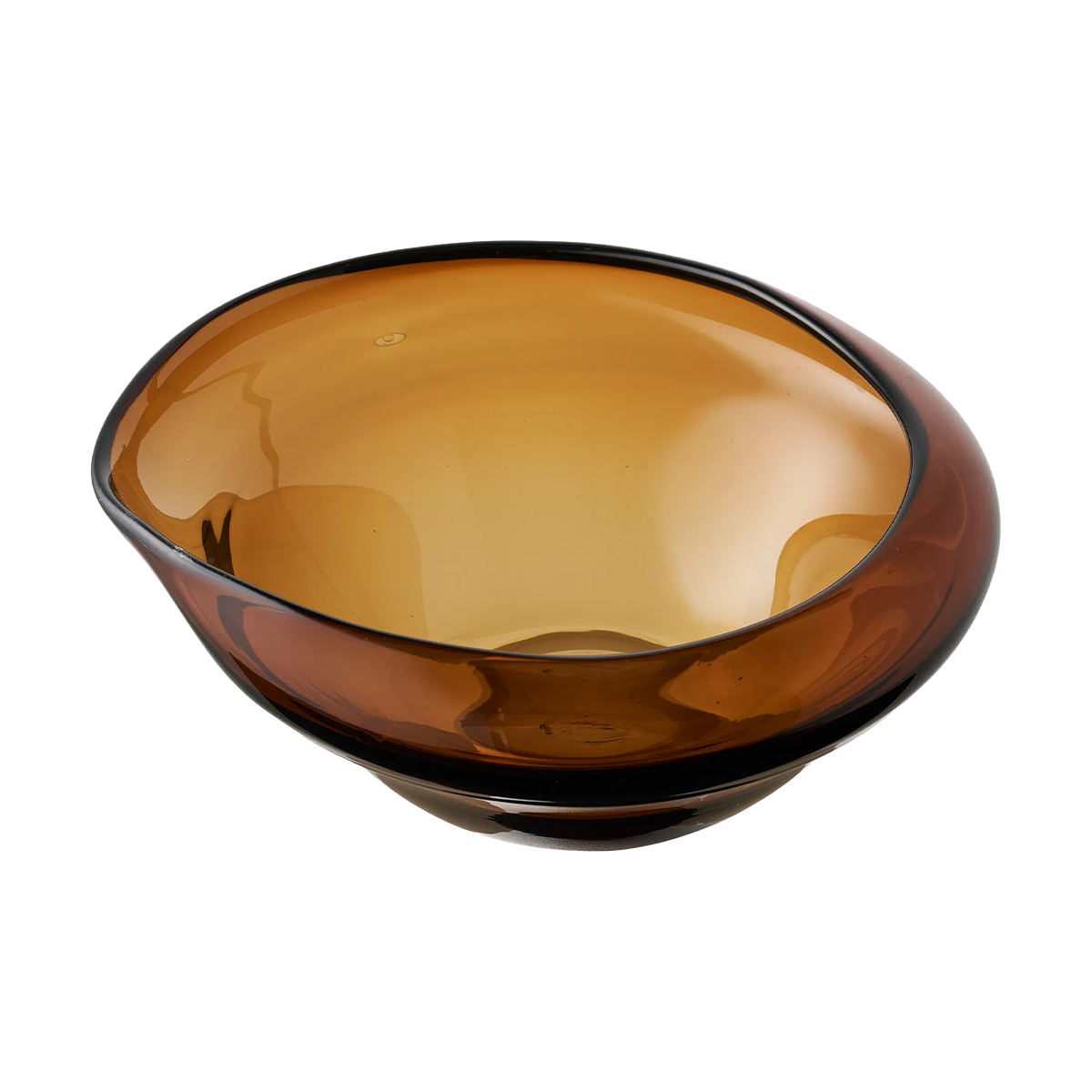 Artichok Lander Mondgeblazen Glazen Schaal - Bruin