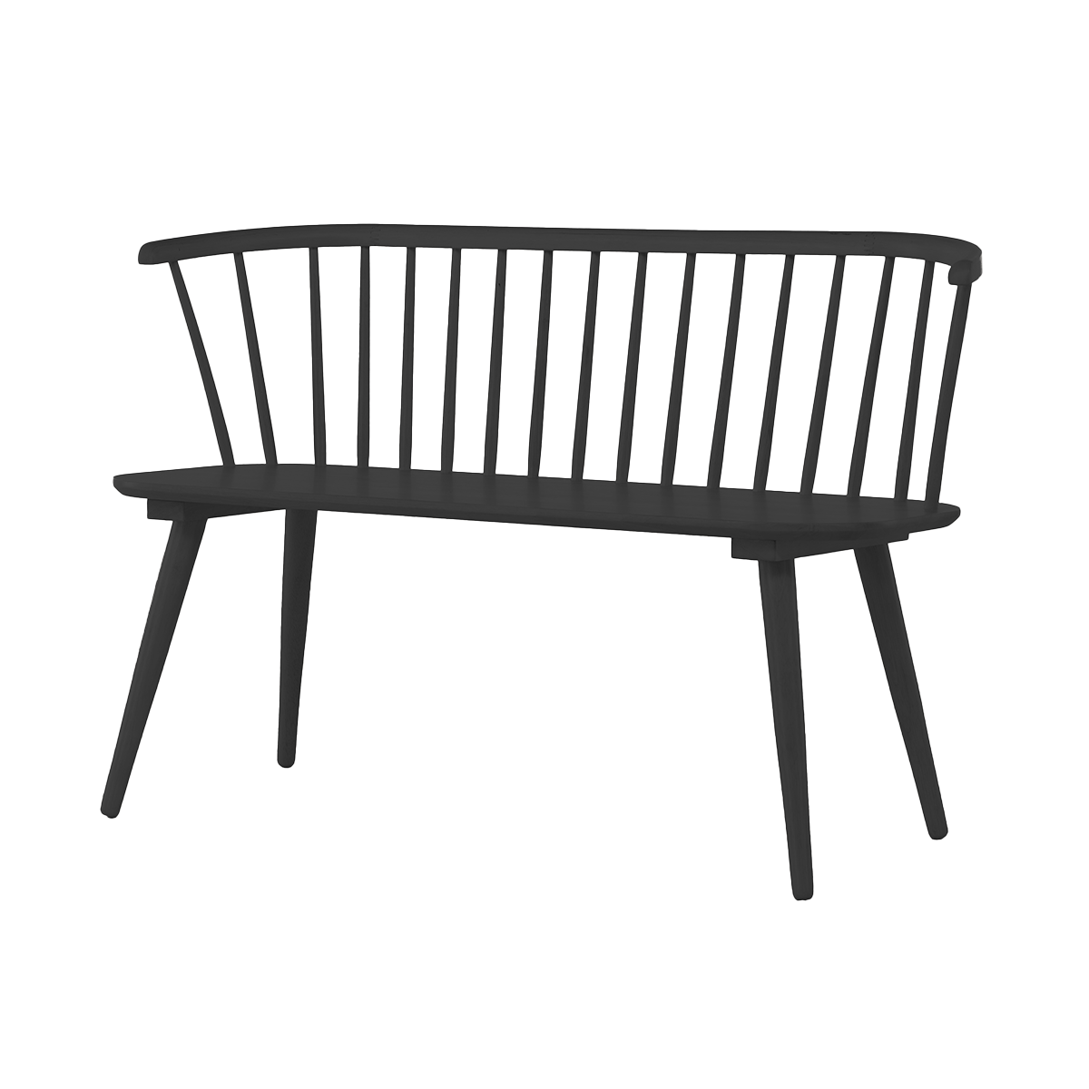 Nest living Yuri Houten Eetkamerbank Zwart - 112 cm