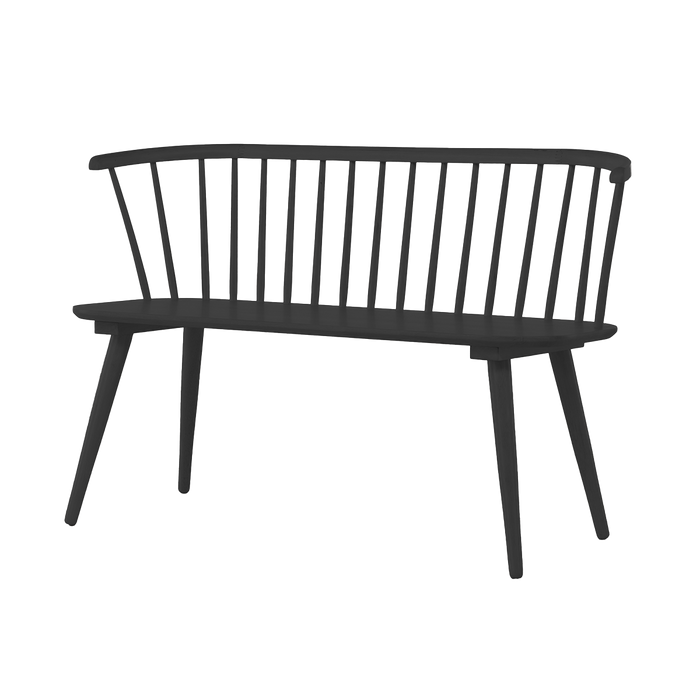 Nest living Yuri Houten Eetkamerbank Zwart - 112 cm