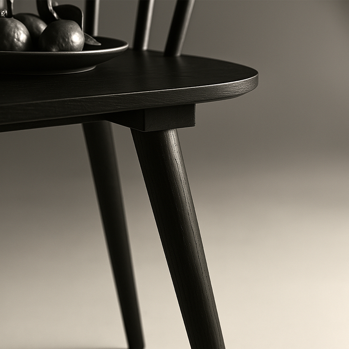 Nest living Yuri Houten Eetkamerbank Zwart - 112 cm