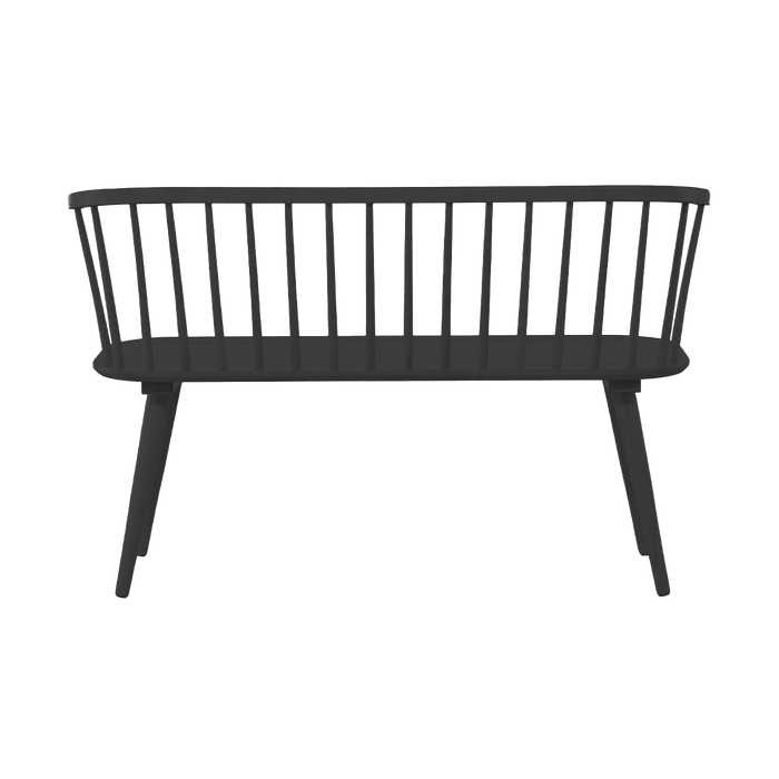 Nest living Yuri Houten Eetkamerbank Zwart - 112 cm