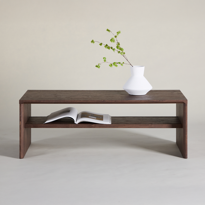 Nest living Rae Houten Salontafel Donkerbruin - 100 x 38 cm