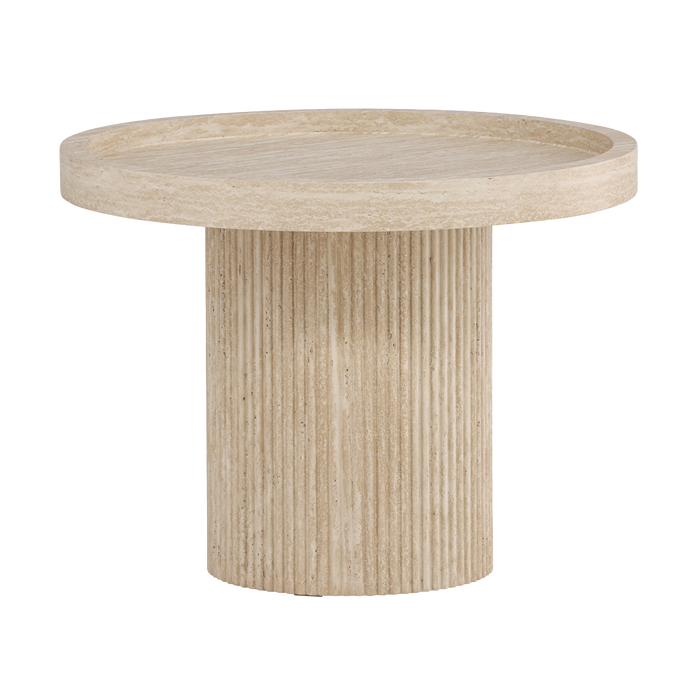 Nest living Micah Houten Bijzettafel Beige - Ø 60 cm