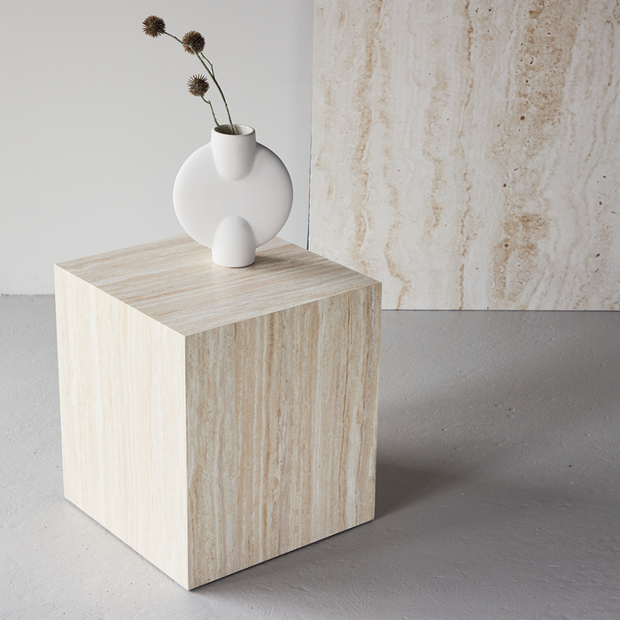 Nest living Zayn Vierkante Bijzettafel Zand - 40 x 40 cm