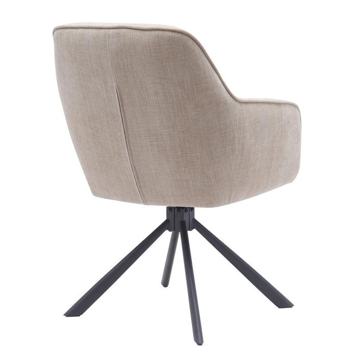 Giga Living - Eetkamerstoel Beige Stof - Select Avola - Set van 2