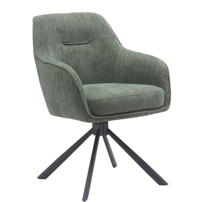 Giga Living - Eetkamerstoel Groen Stof - Select Avola - Set van 2