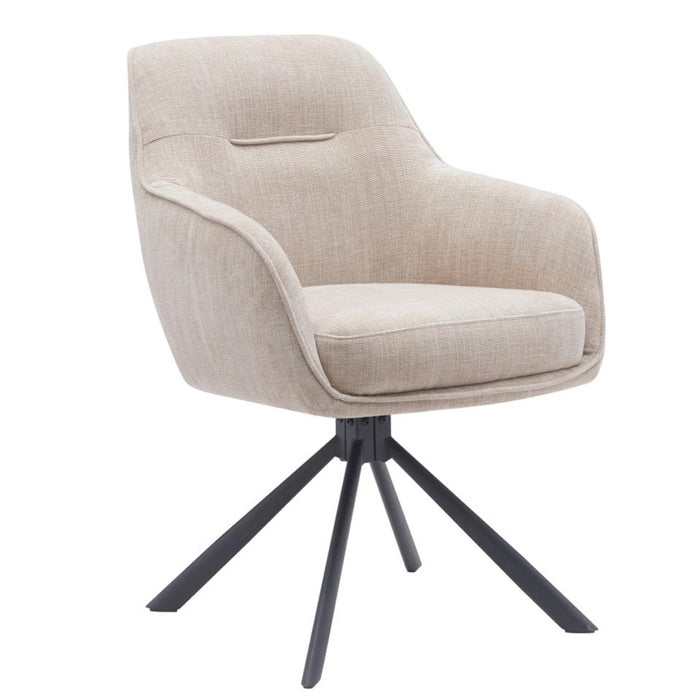 Giga Living - Eetkamerstoel Beige Stof - Select Avola - Set van 2