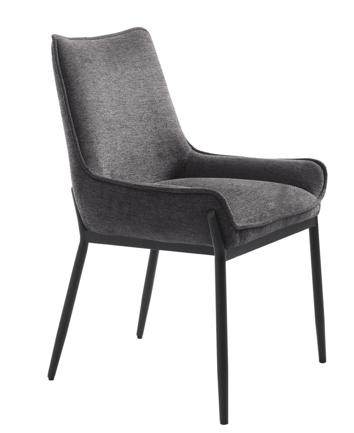 Giga Living - Eetkamerstoel Donkergrijs Stof - Calgary - Set van 2