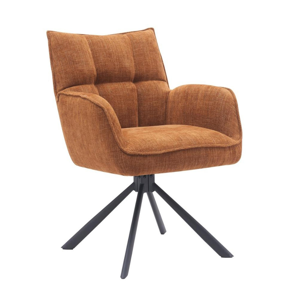 Giga Living - Eetkamerstoel Roest Stof - Select Marilla - Set van 2