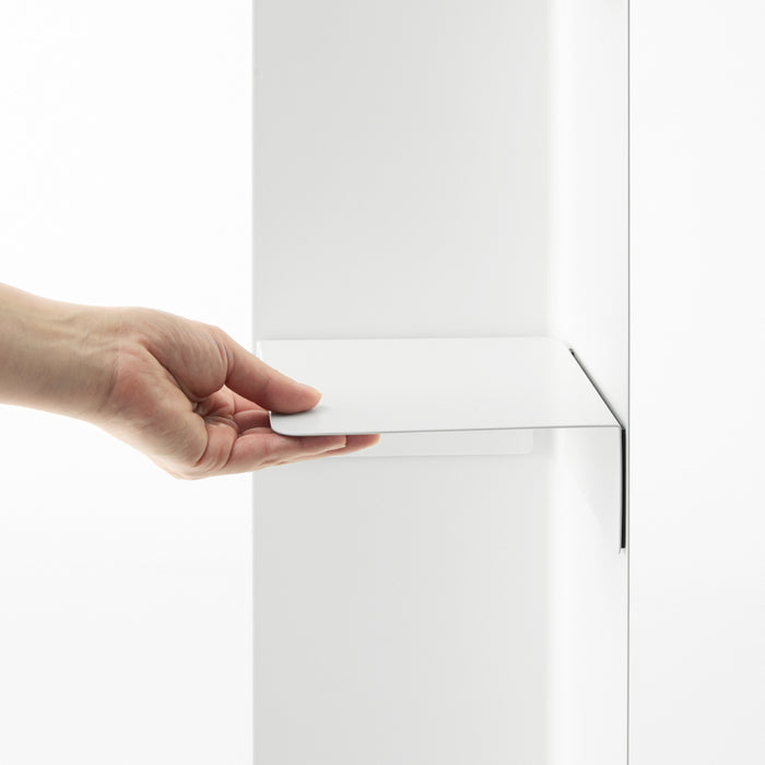 Yamazaki Tower Toiletrolhouder op wielen smal - Wit