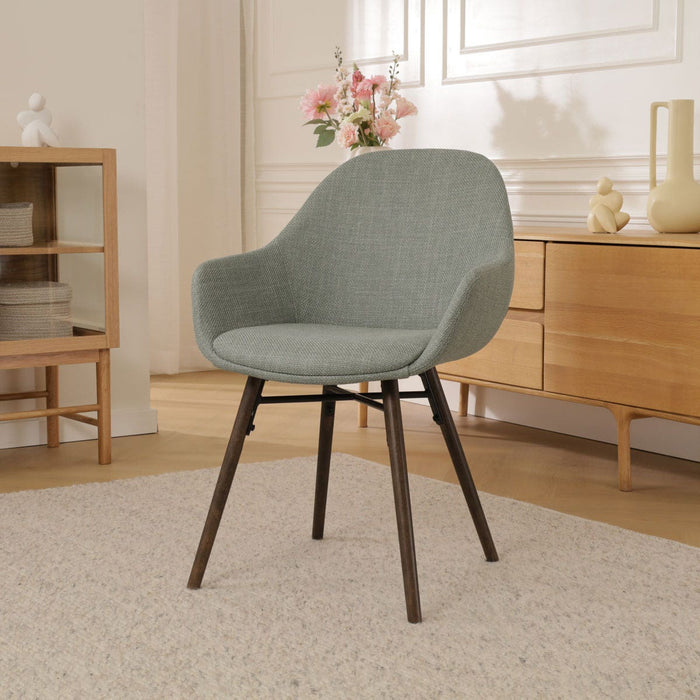 Nolon Nena-Mae Eetkamerstoel Groen - Armleuning - Walnoot