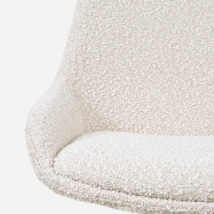 Nolon Nino-Isa Barkruk Bouclé Beige - Stof - Zwart Onderstel - 65 cm
