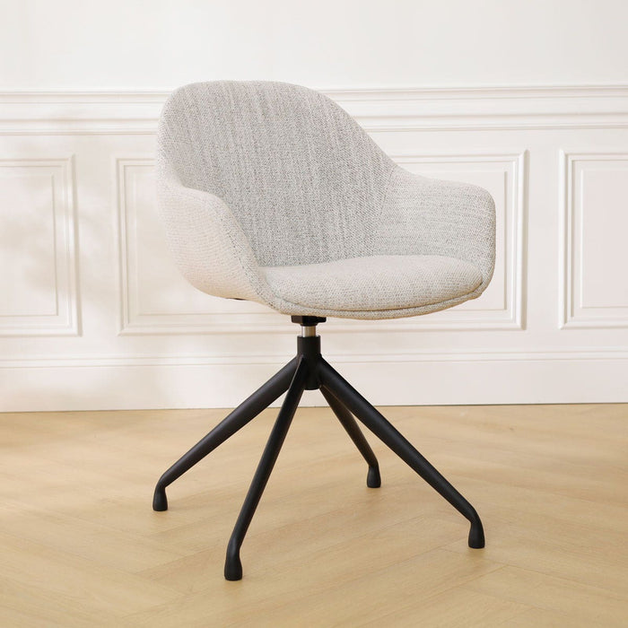 Nolon Nola-Mae Eetkamerstoel Beige Gemêleerd - Draaibaar Zwart
