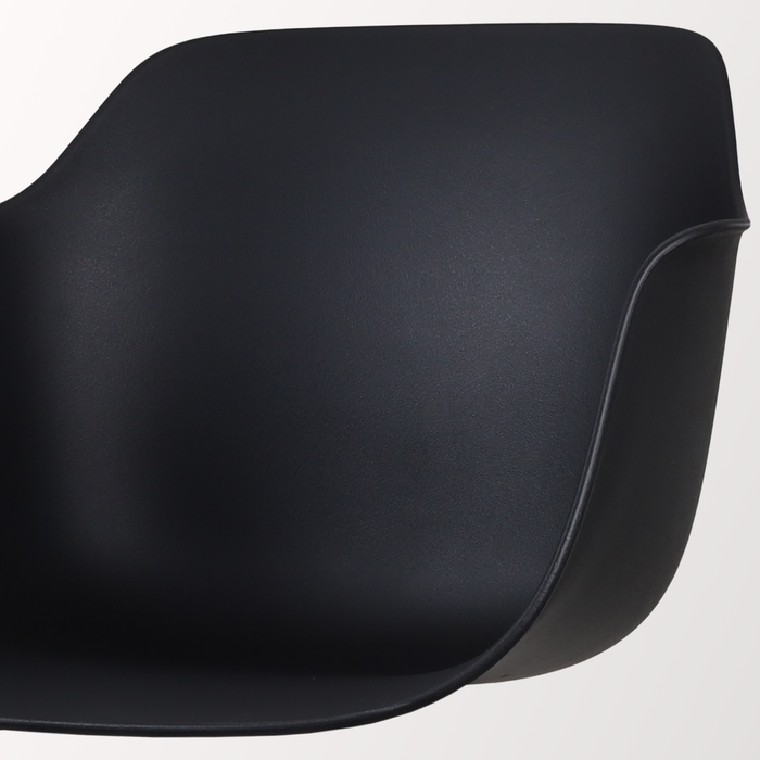 Nolon Nino-Puk barkruk zwart - zwart onderstel - 65 cm - set van 2