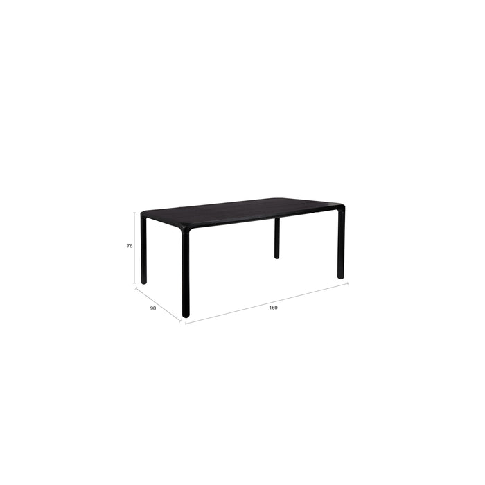 Zuiver Storm Eettafel 160x90 cm Hout Zwart