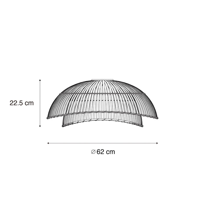 QAZQA Lampenkap naturel bamboe - Pua