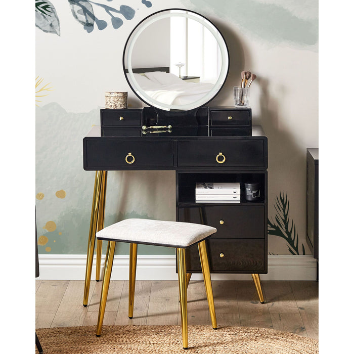 Beliani - YVES - Kaptafel - Zwart - MDF