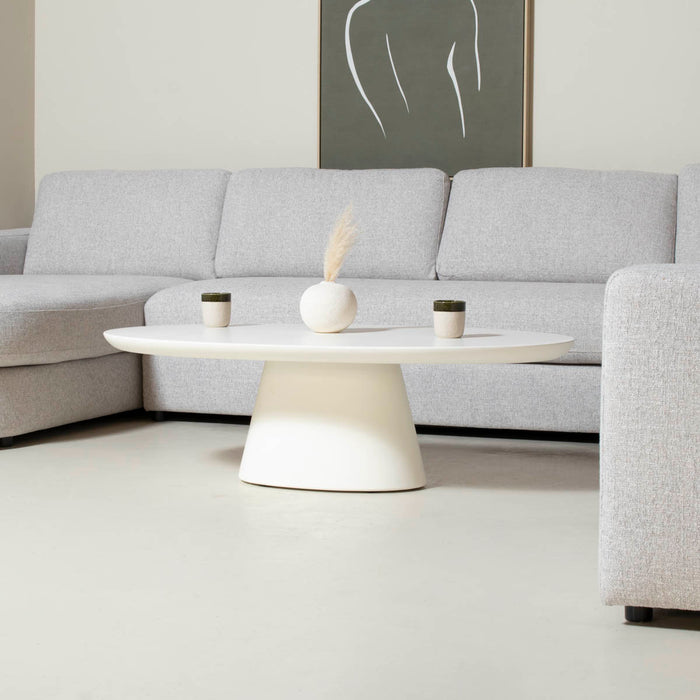 Giga Meubel - Salontafel Cleo Ovaal Wit 130cm