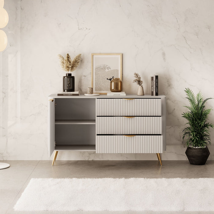 Meubella - Dressoir Lima - Beige - 138 cm