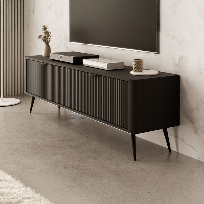 Meubella - TV-Meubel Lima - Zwart - 163 cm