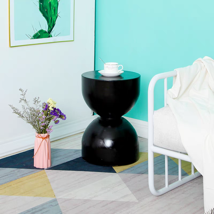 Fine Asianliving Keramische Kruk Zwart Handgemaakt -