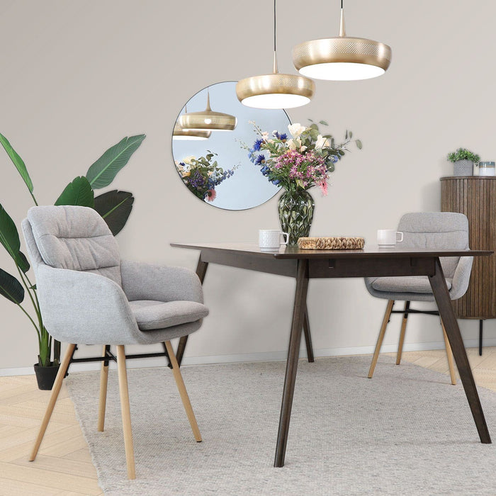 Nolon Nena-Mia Eetkamerstoelen Set van 2 - Grijs - Naturel Hout