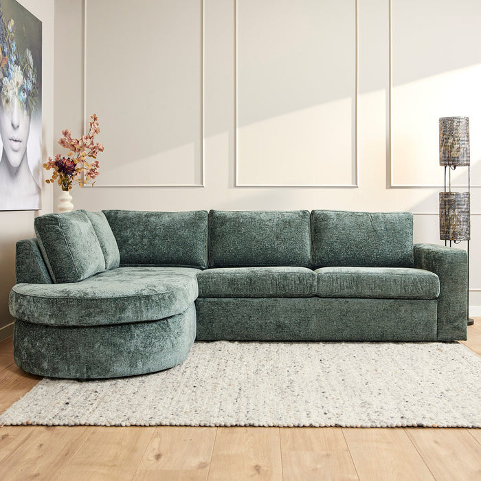 StarFurn - Bank Groen Stof - 264x192x84cm - Alma Links
