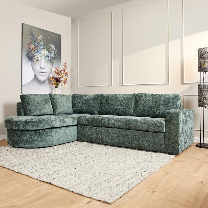 StarFurn - Bank Groen Stof - 264x192x84cm - Alma Links