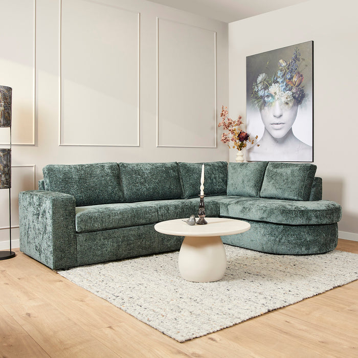 StarFurn - Bank Groen Stof - 264x192x84cm - Alma Rechts