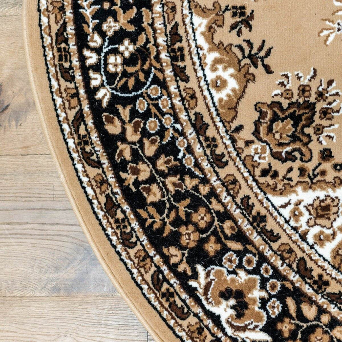 Interieur05 Vintage Vloerkleed Bruin Rond - Perzisch - Retro - Nain