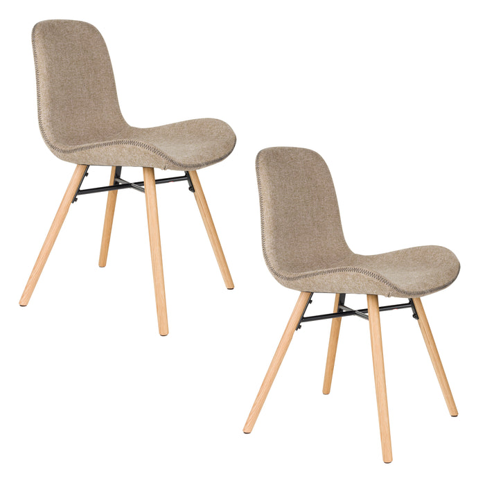 Housecraft Lester Eetkamerstoelen Bruin - Set van 2