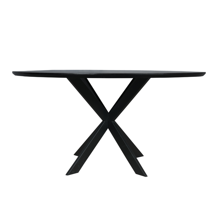 Starfurn Eiken eettafel Ferris | Rond 150 cm | Zwart