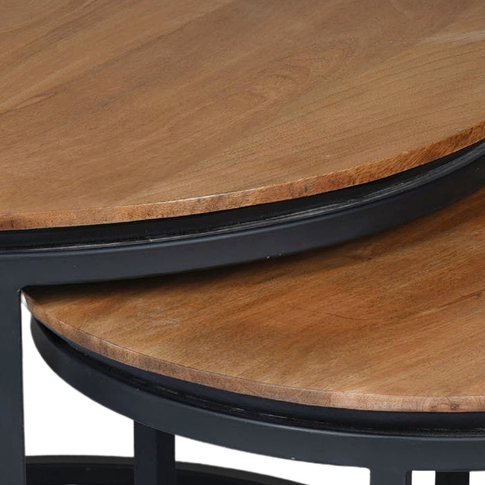 StarFurn - Salontafel Naturel - Set van 3 - 70x70x45cm - RichWood