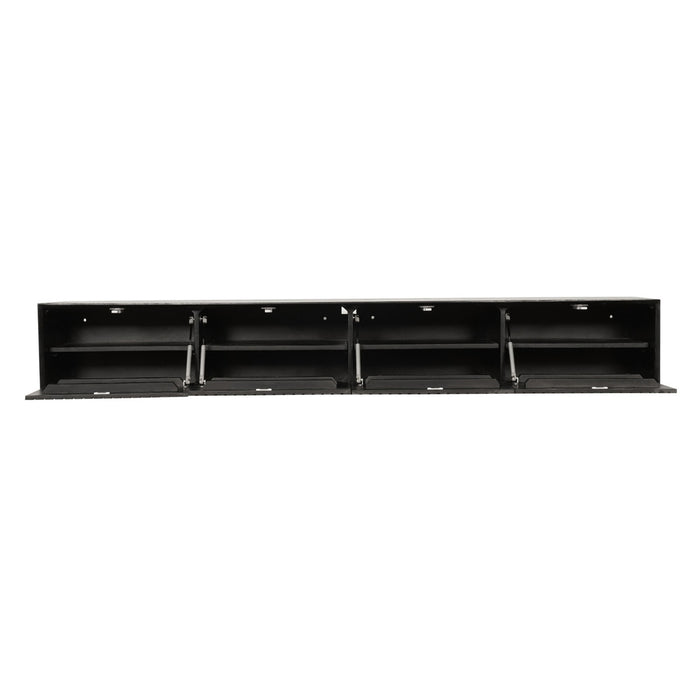 StarFurn - Zwevend Tv-meubel Zwart Hout - 200x35x30cm - Madison