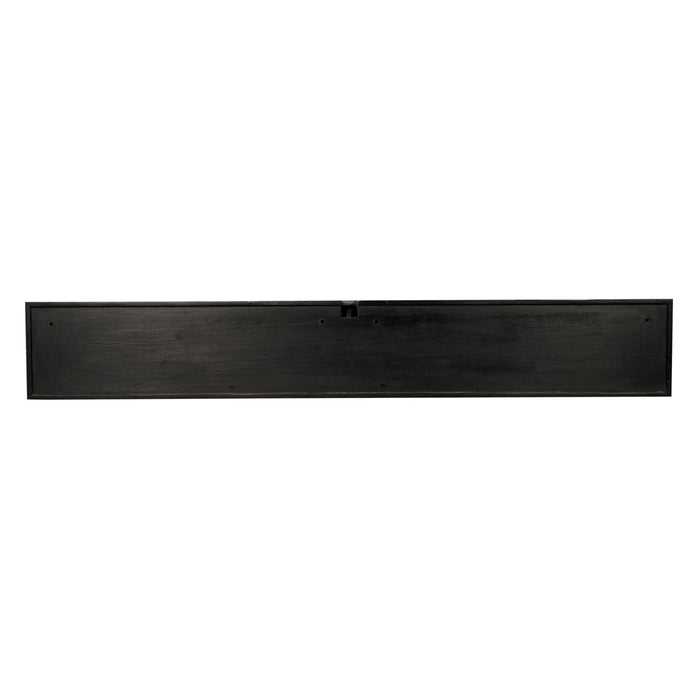 StarFurn - Zwevend Tv-meubel Zwart Hout - 200x35x30cm - Madison
