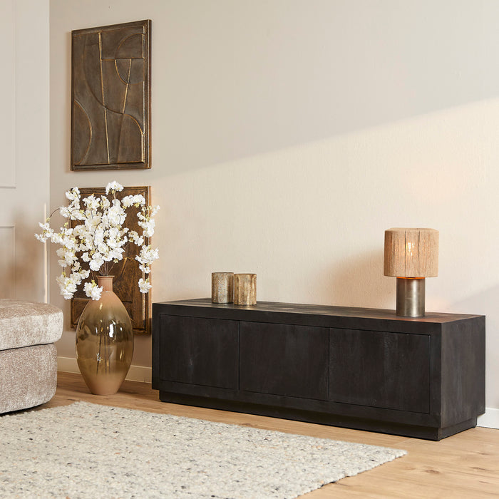 StarFurn - Tv-meubel Zwart Hout - 150x42x46cm - Brussel
