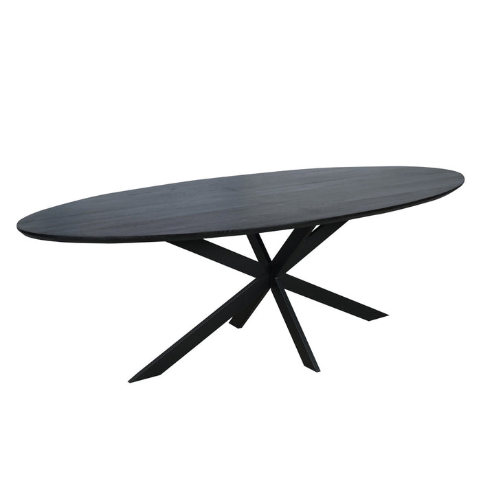 Starfurn Eiken eettafel Ferris | Ovaal 210 cm | Zwart