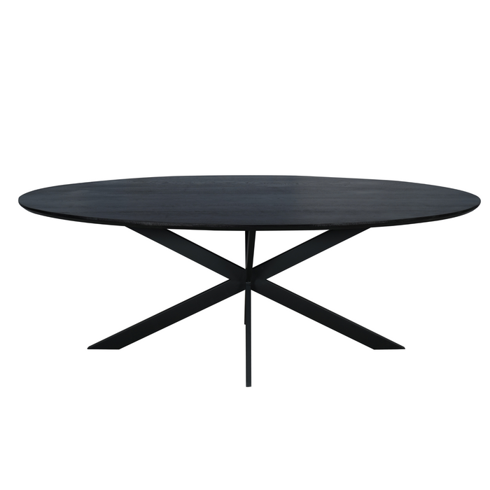 Starfurn Eiken eettafel Ferris | Ovaal 240 cm | Zwart