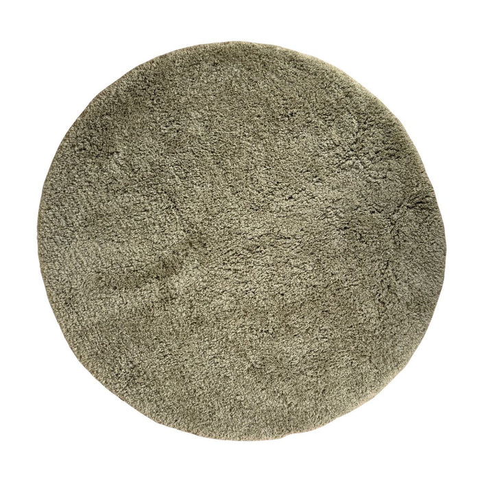 Rond hoogpolig vloerkleed Pilo groen polyester Interieur05