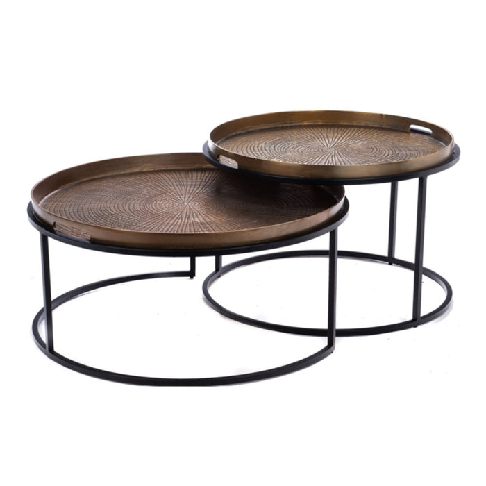StarFurn - Salontafel Brons - Set van 2 - 79x79x45cm - Julie