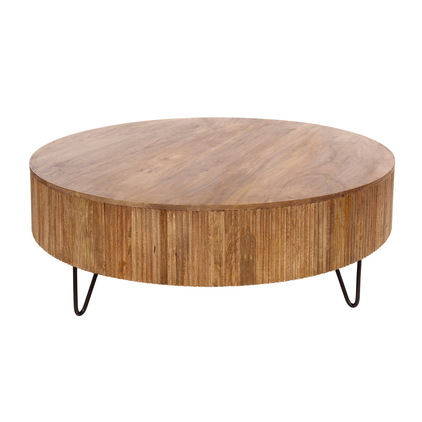 Giga Meubel - Salontafel Zand Mangohout - 120x120x38cm - Wave