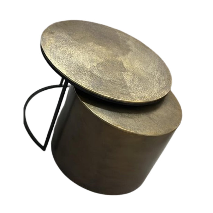StarFurn - Salontafel Goud - Set van 2 - 75x75x45cm - Luna