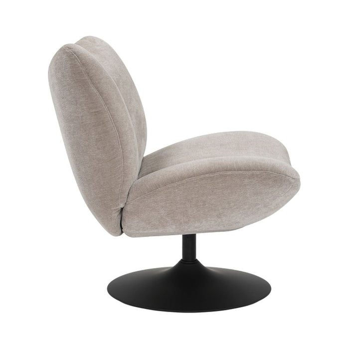 Bronx71 Draaifauteuil Lise chenille taupe