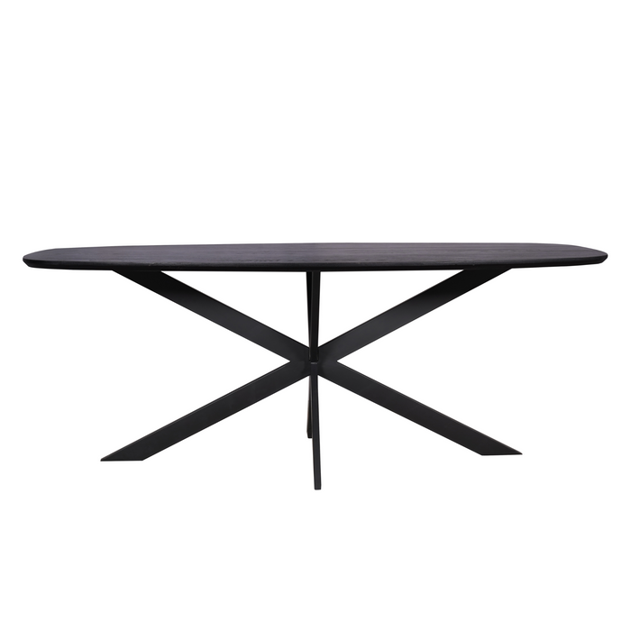 Starfurn Eiken eettafel Ferris | Deens Ovaal 200 cm | Zwart
