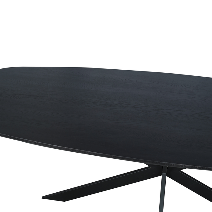 Starfurn Eiken eettafel Ferris | Deens Ovaal 200 cm | Zwart