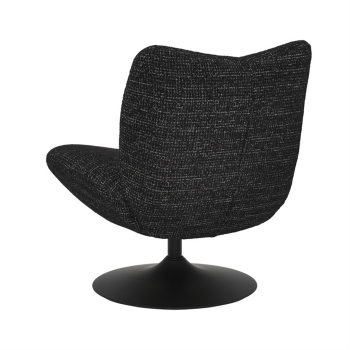Bronx71 Draaifauteuil Moira gemêleerde stof zwart