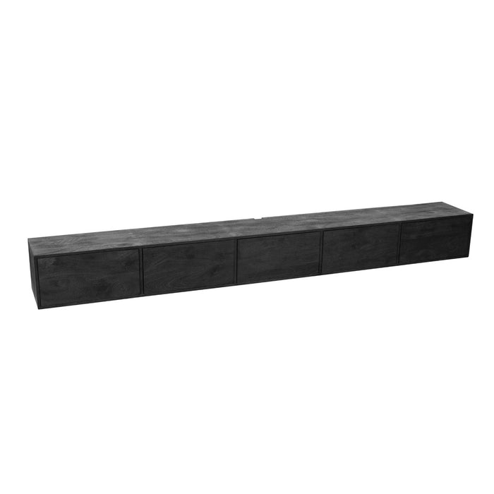 Starfurn Zwevend Tv meubel Vision Black | 280 cm