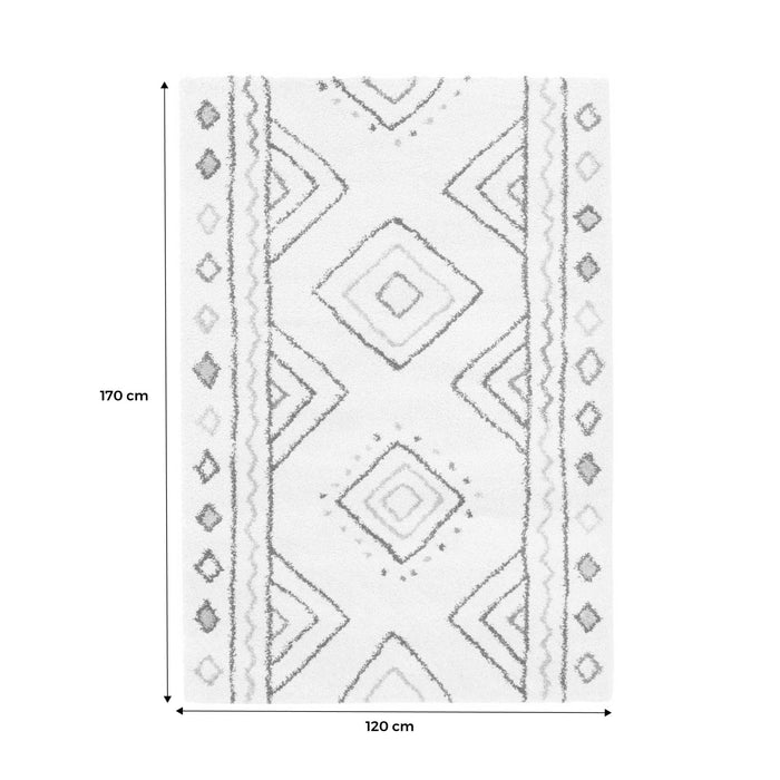 sweeek - Binnentapijt  met Berbermotief crème, blauw en oranje