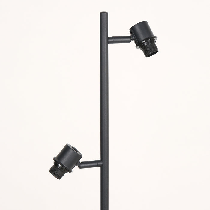 Mexlite - vloerlamp - Bambus - zwart - bamboe - Ø 28cm - E14 - 3670ZW